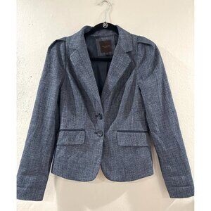 The Limited Collection womens career Blazer color Blue pockets 2 buttons front